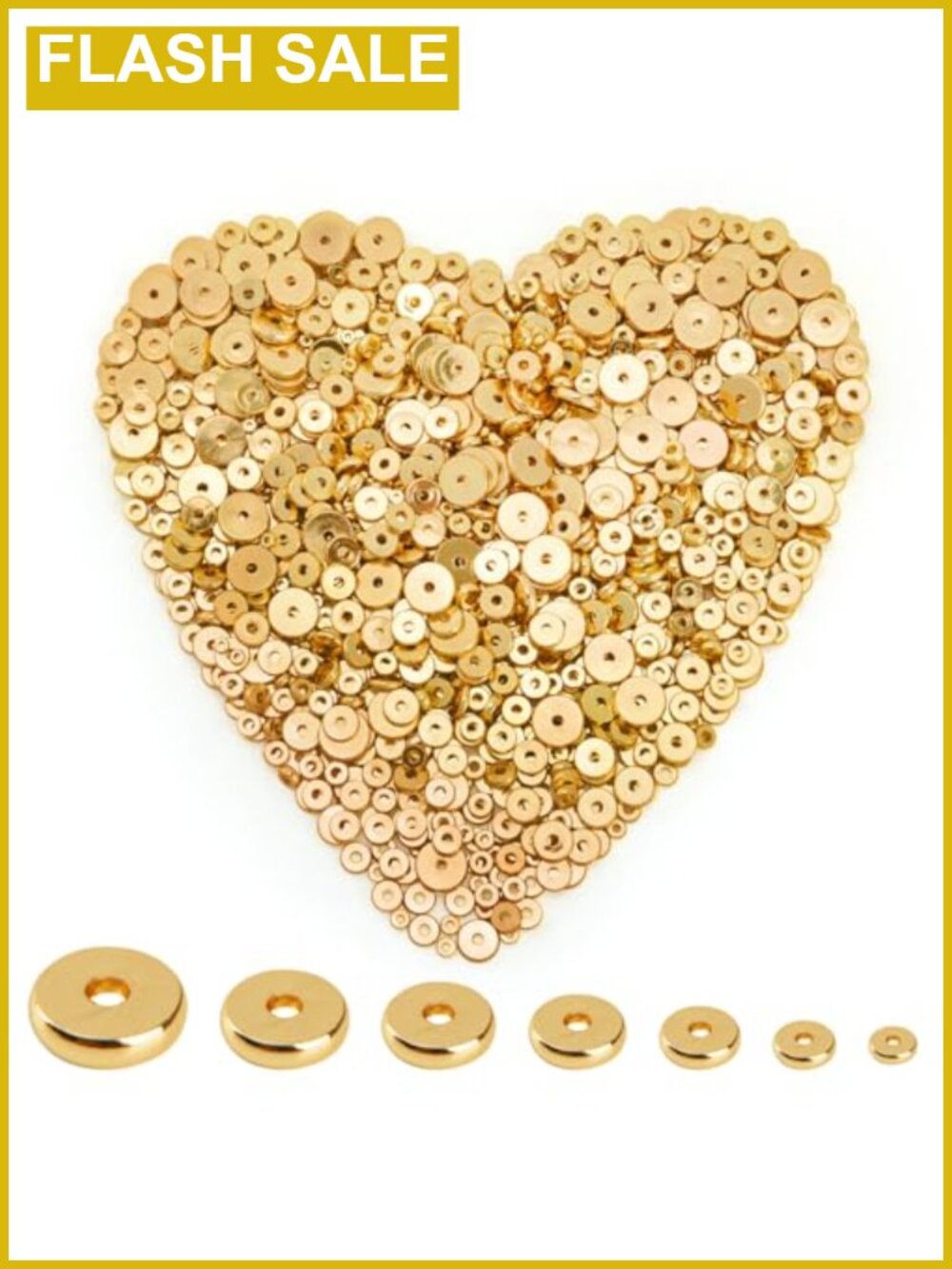 300 Pieces 18K Gold Filled Spacer Beads for Jewelry Making DIY Craft